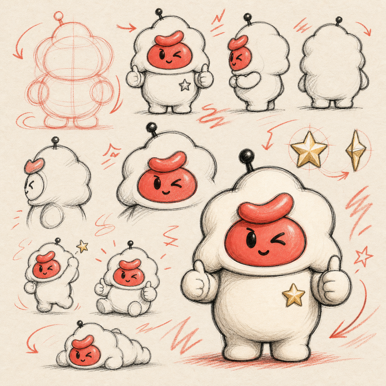 YOYO 粗线设计素描稿